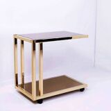 Belgian Gilded Bar Cart from Belgo Chrom, 1970s