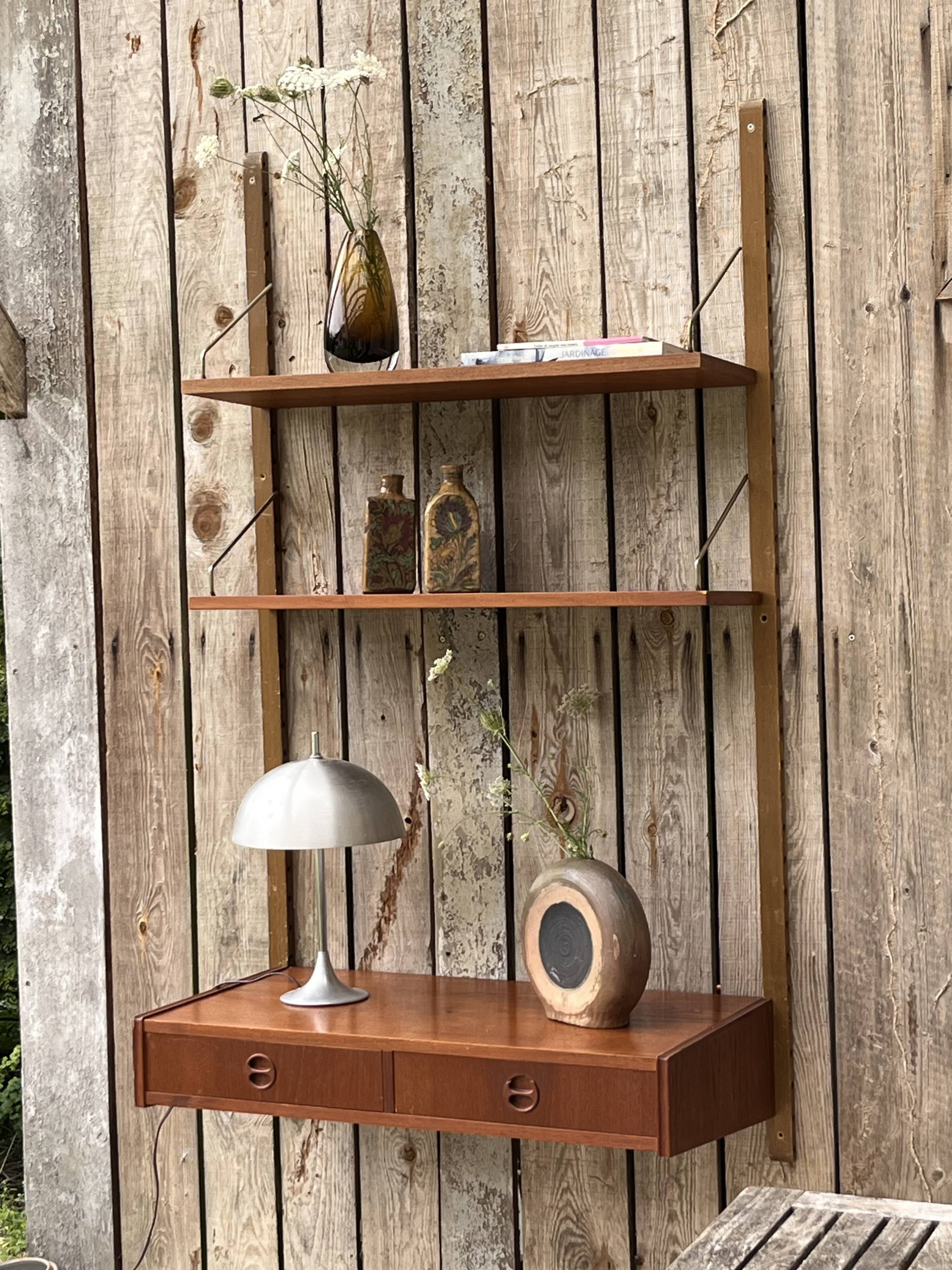 Teak wall desk, 1960
