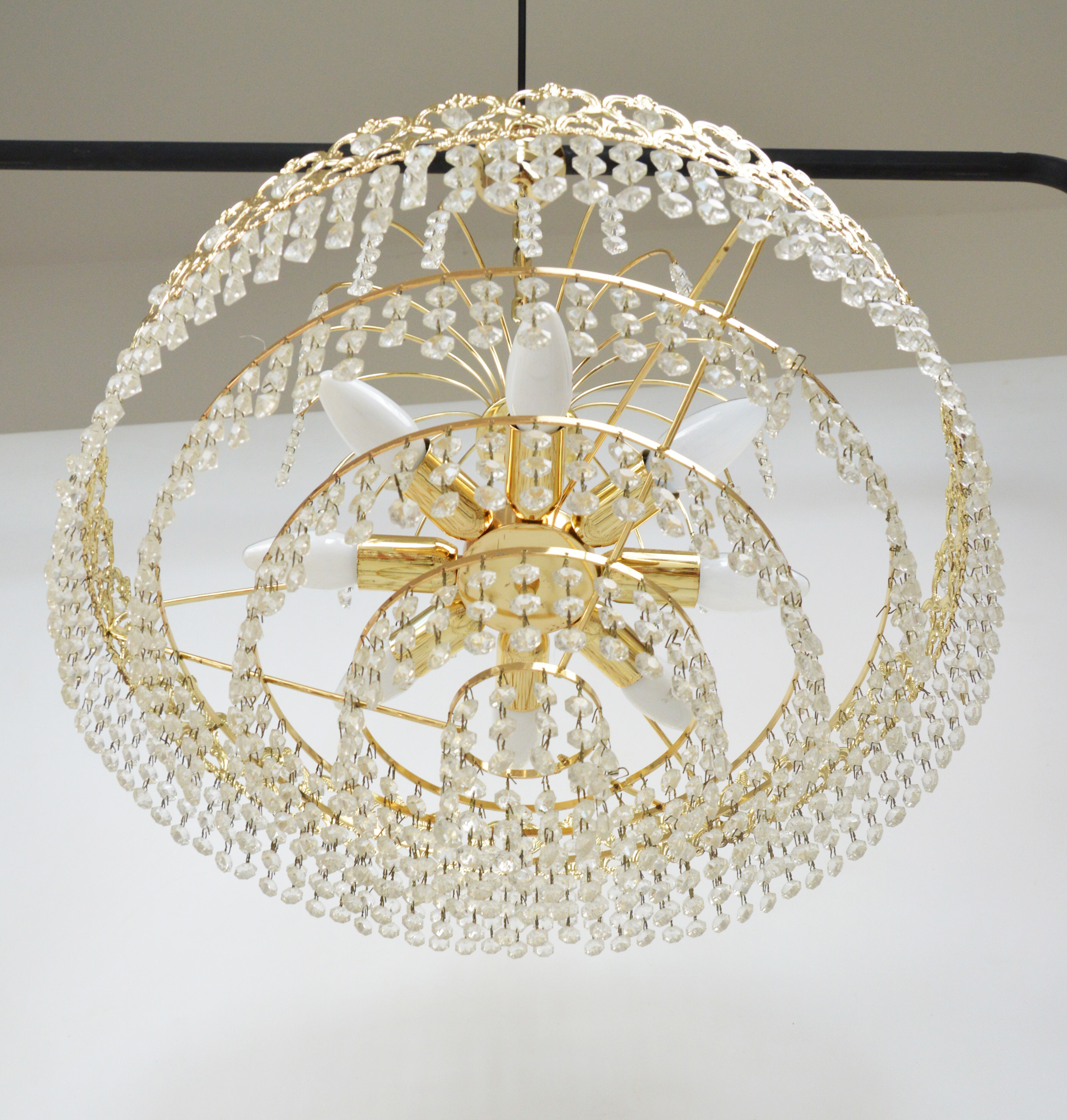 Crystal chandelier, Germany, 1970s