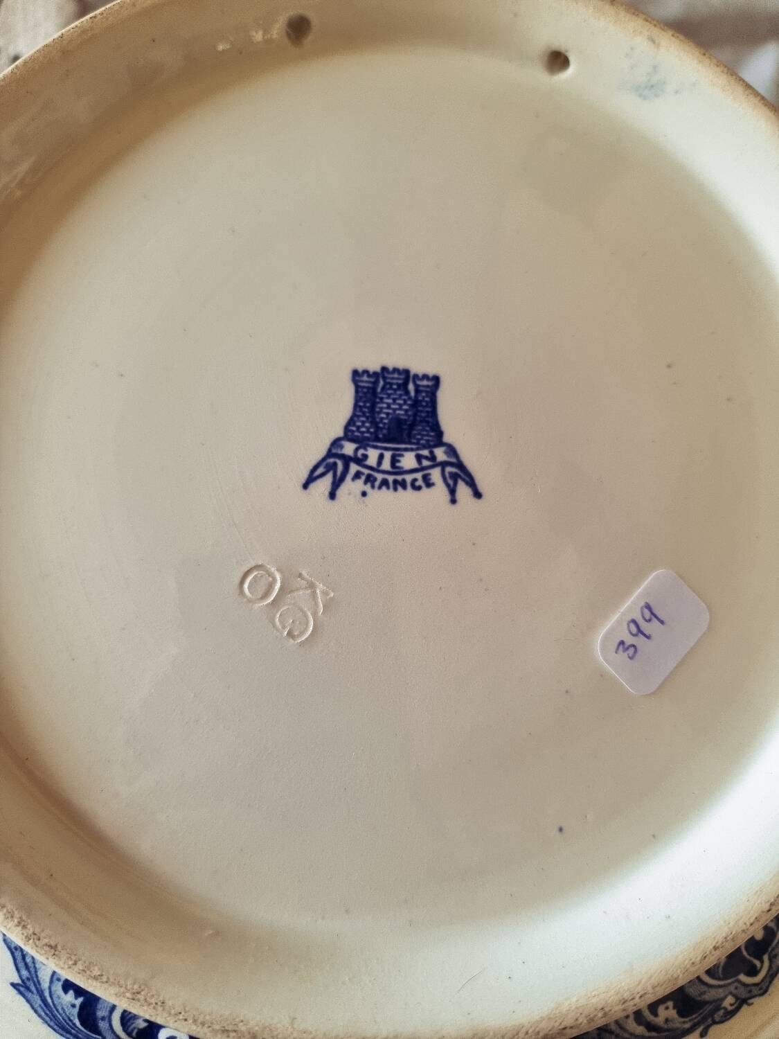 Large ironstone salad bowl, GIEN