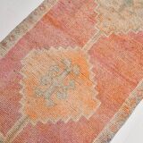 3x10 Peach Red Orange Turkish Runner Rug, 101x311Cm SK 22019