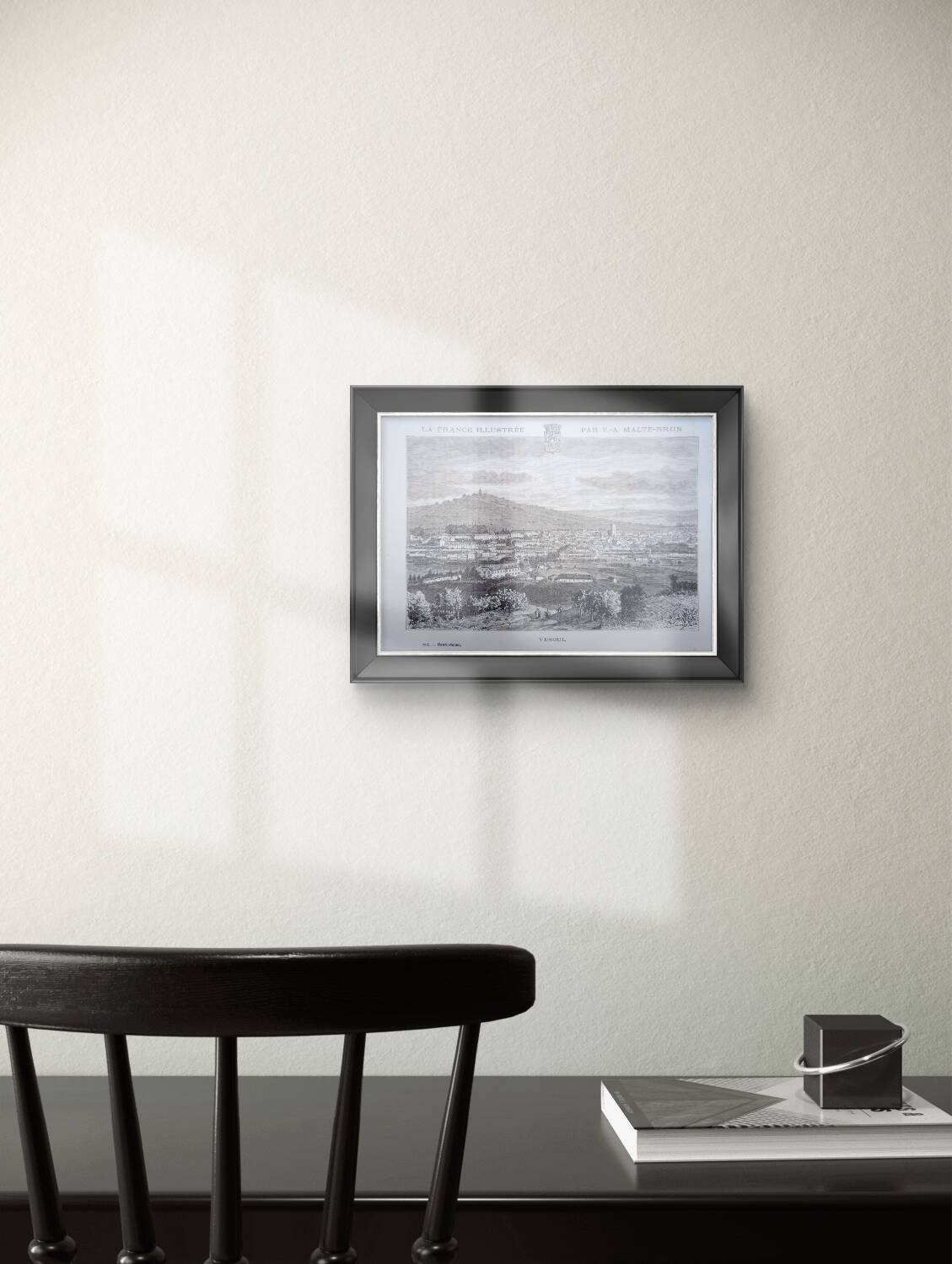 Vesoul, Haute-Saône, printed illustration from 1883.