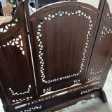 Wood and mother-of-pearl fireplace screen Indochina