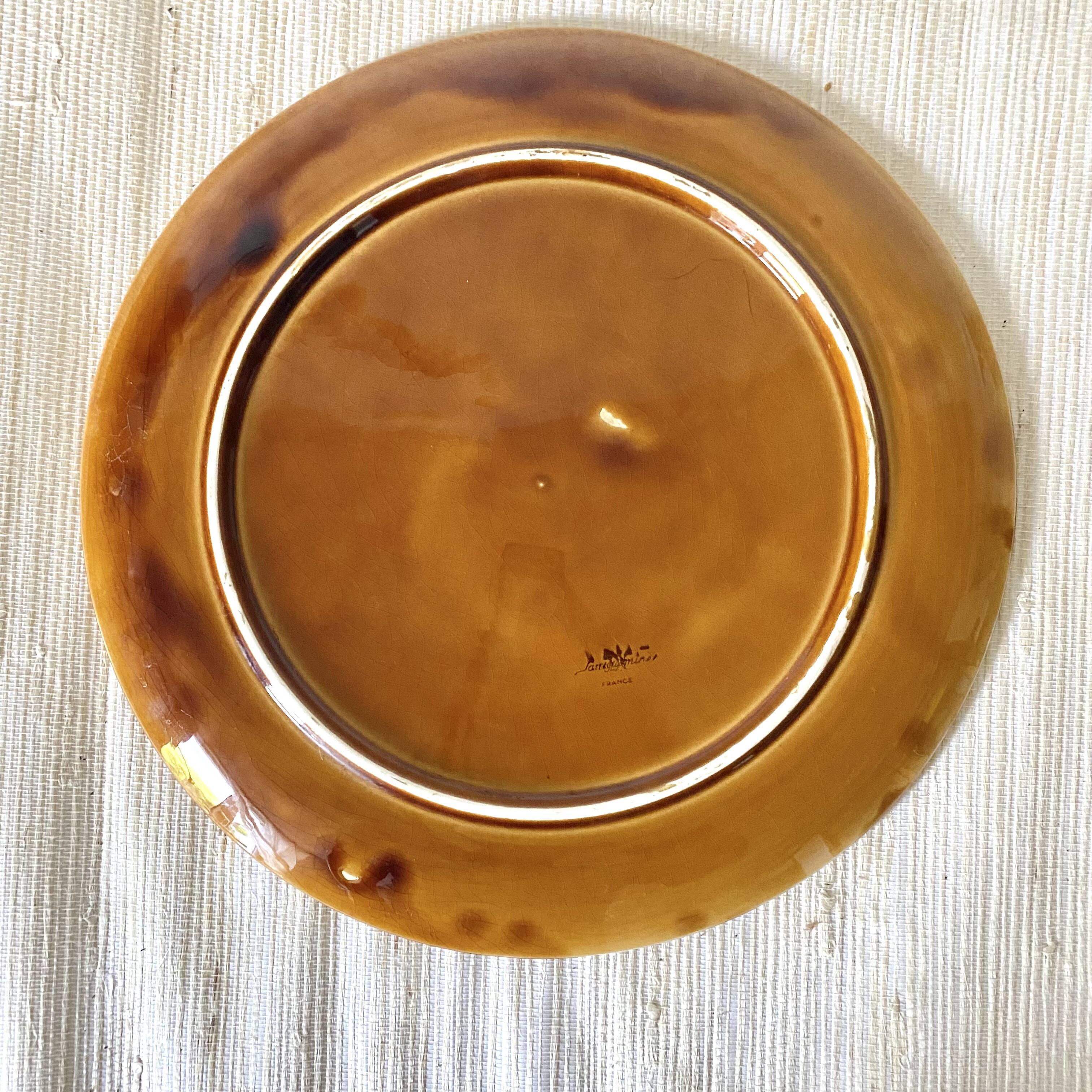 Sarreguemines Water Lily slip dish