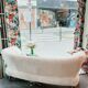 Vintage three-seater sofa