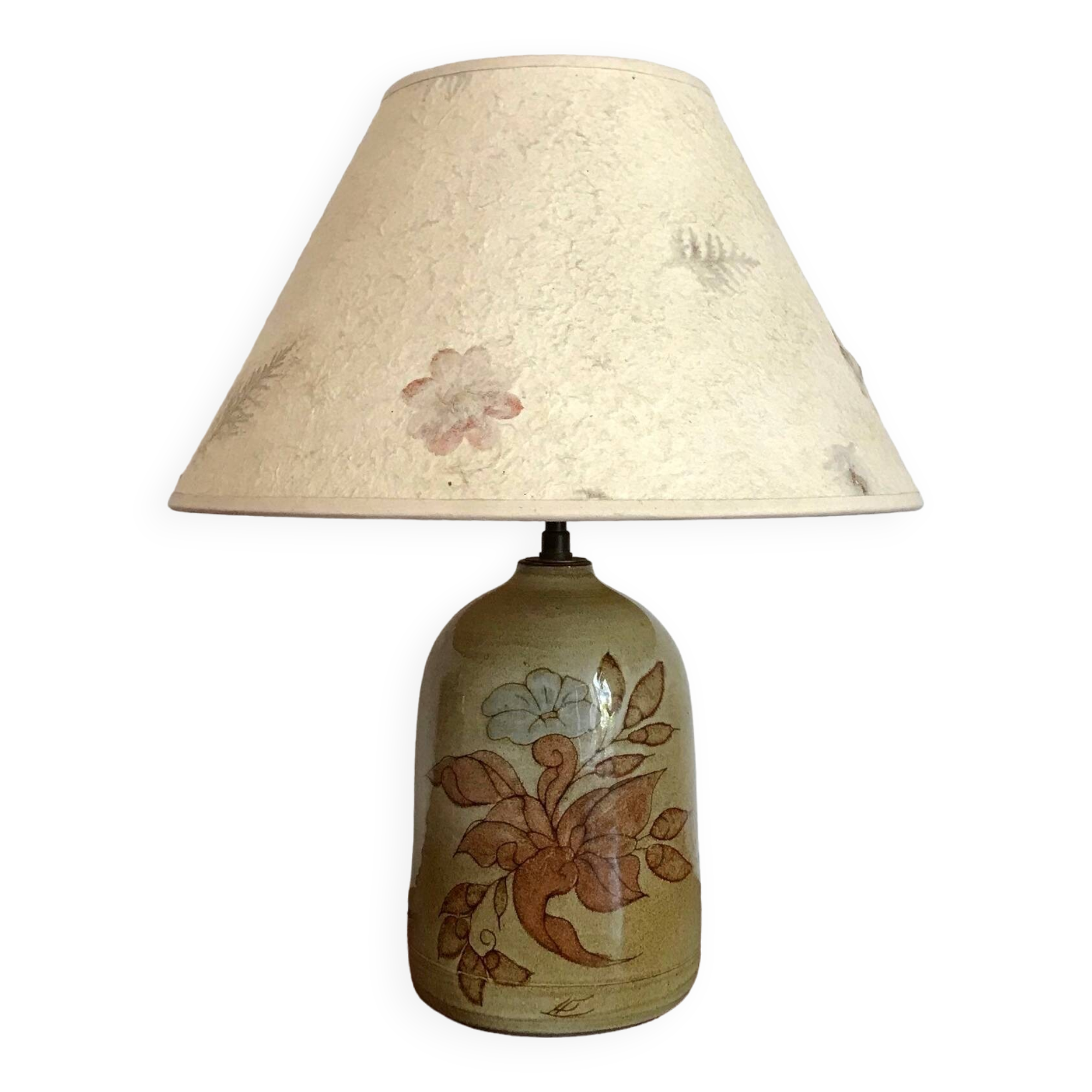 Vintage lamp in glazed stoneware from the 70s