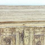 Old and deep wooden wardrobe