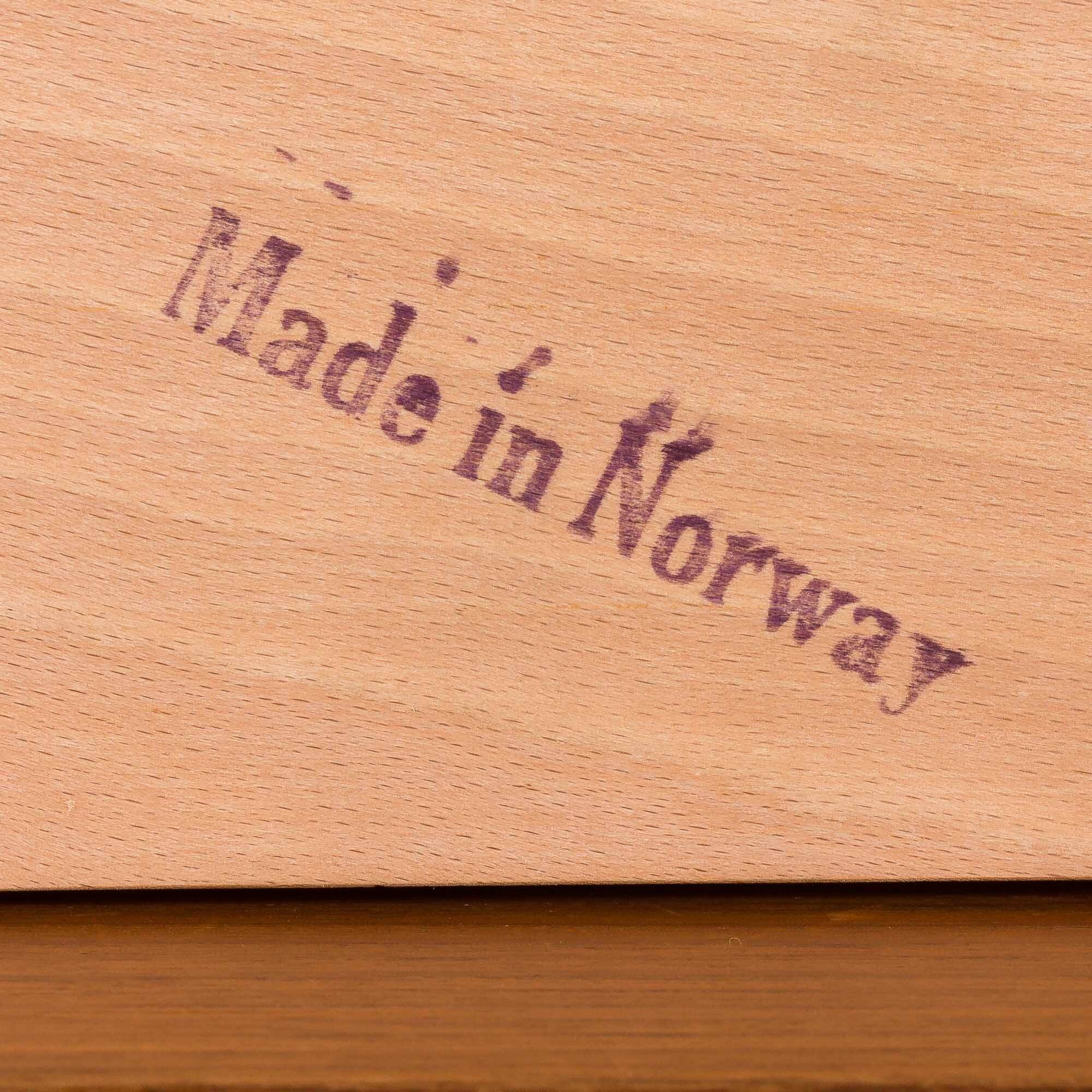 Scandinavian mid century teak desk with extension by Austvoll Møbelfabrikk,