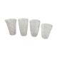 Four bohemian crystal vases