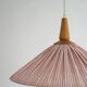 Suspension ELEONORE — 60 cm, lin et coton rayé terra