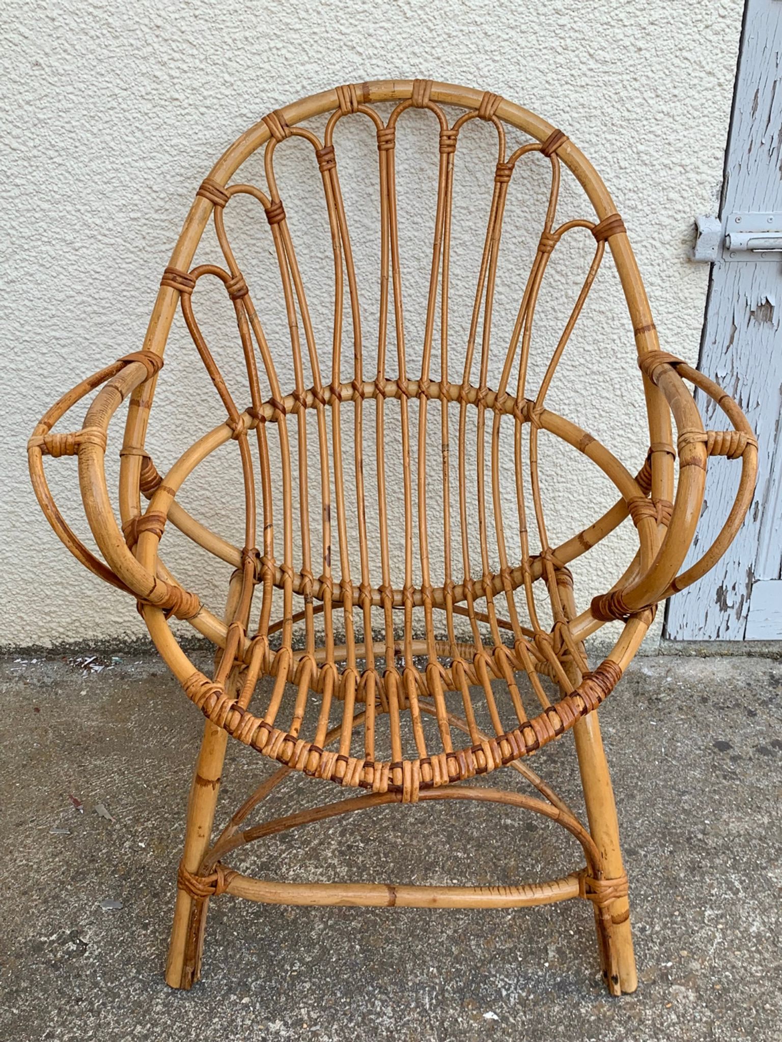 Pair of vintage shell armchairs 1950