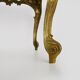 Coffee table with brass structure and marble top. 60s