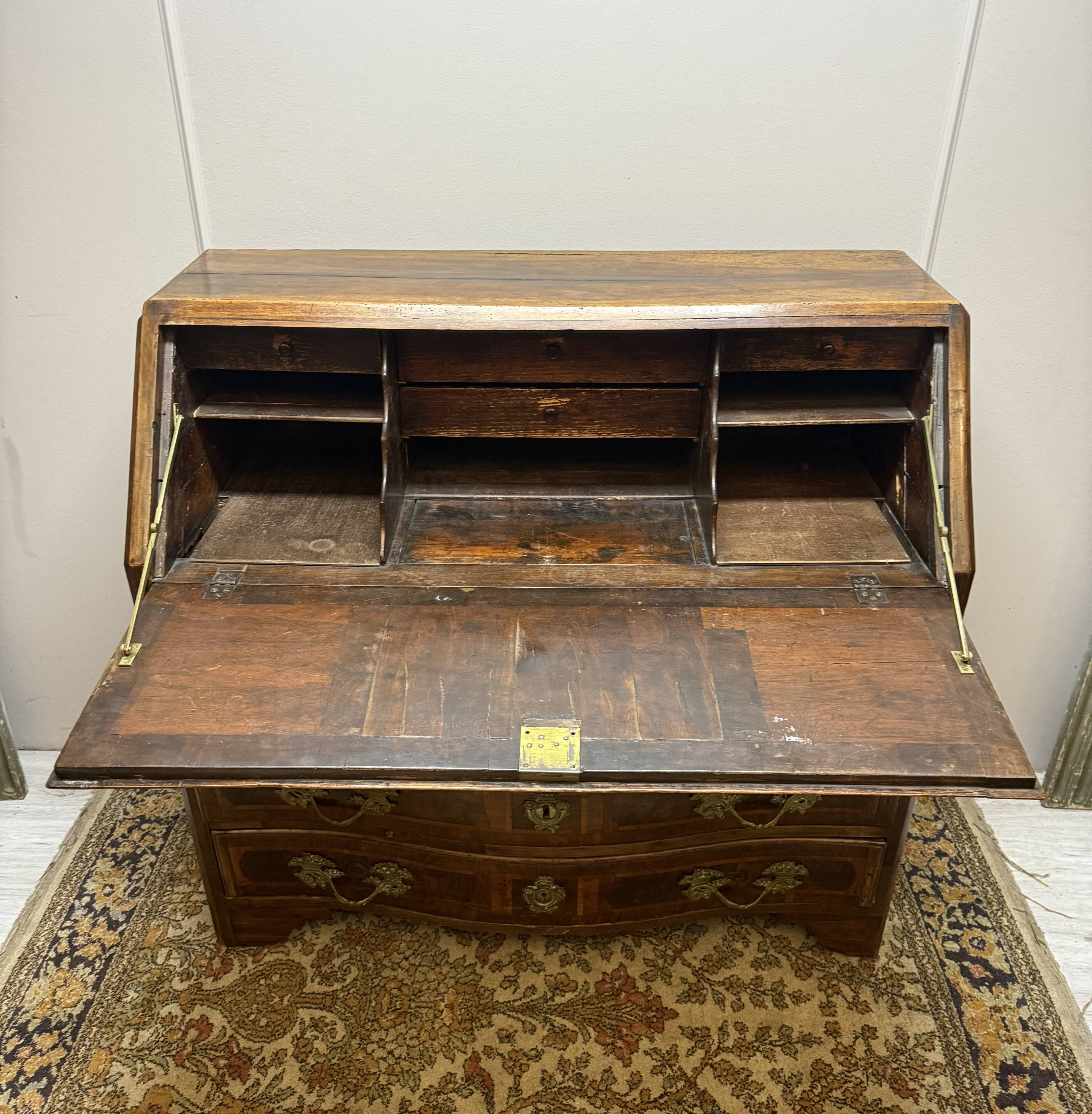18th Century Marquetry Sloping Desk