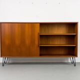 Teak Bookcase with One Sliding Door from Wk Möbel, 1960s