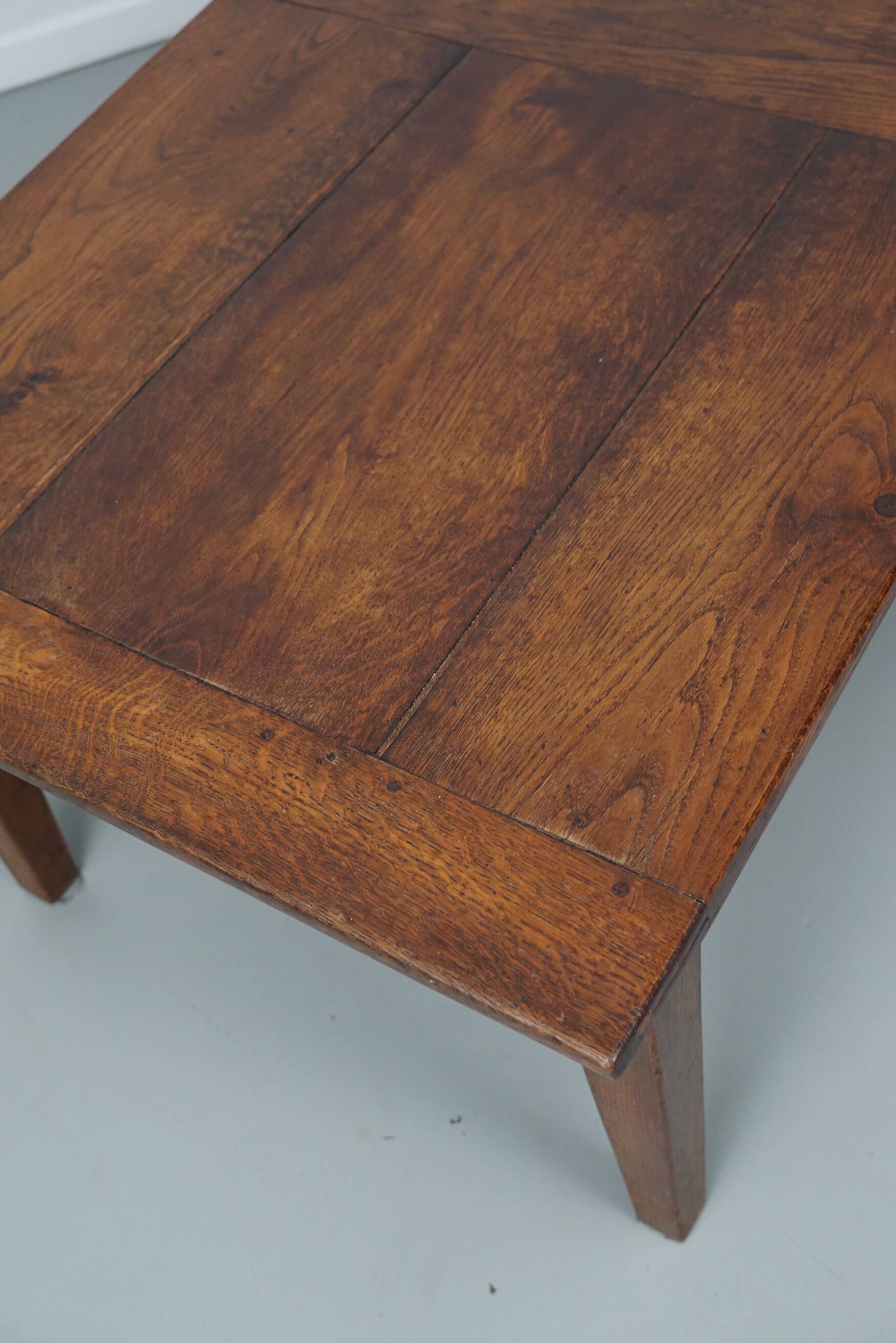 French Early 20th Century Farmhouse Rustic Oak Coffee Table