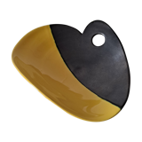 Yellow and black two-tone pocket cut Louviers