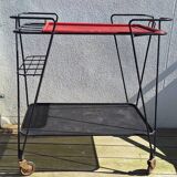 Metal serving trolley by Mathieu Matégot