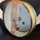 Lunel ceiling light / Porthole / Brass, perforated metal and glass