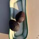 Salins -Plat ancien - Salins France -Céramique Vintage Années 50 -Vert & Bl