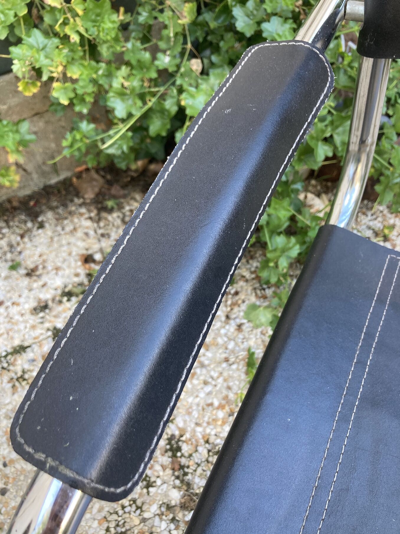 Vintage armchair in black leather