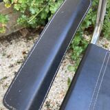 Vintage armchair in black leather