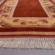 Tapis turc milas 200x142 cm tapis vintage ushak région beige rouille medium