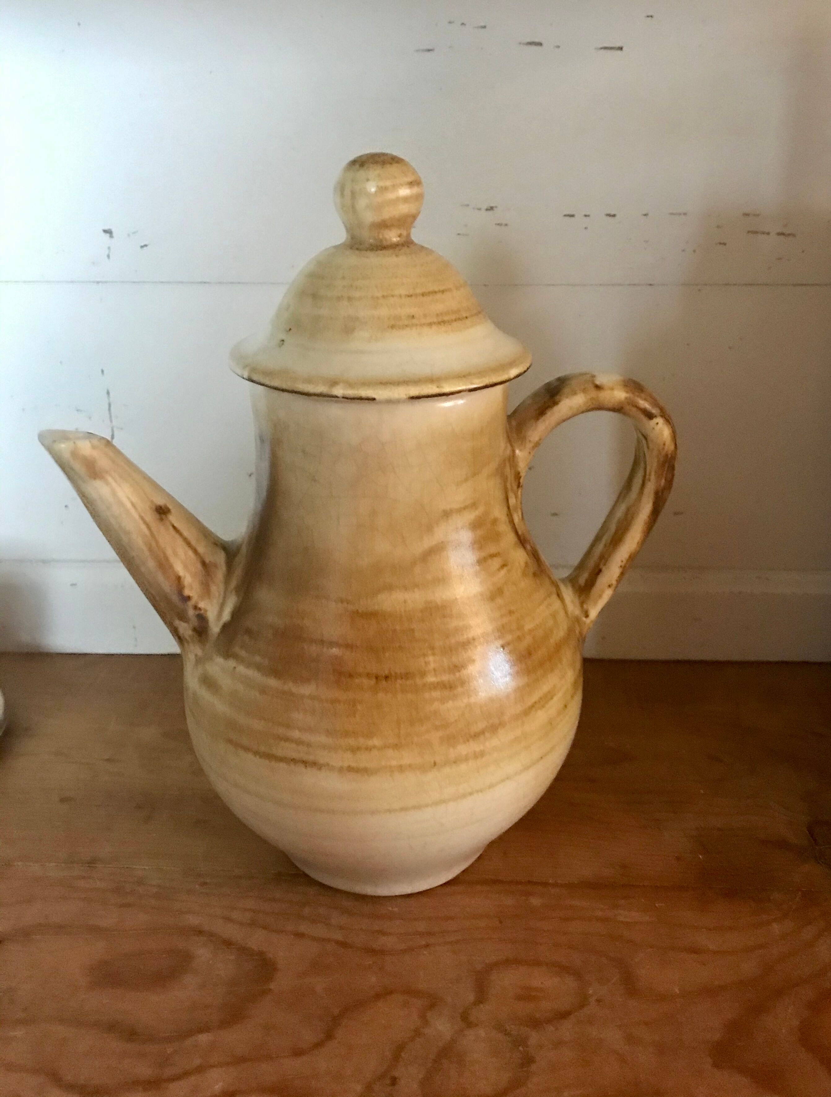 Vintage Longchamp sandstone coffee maker