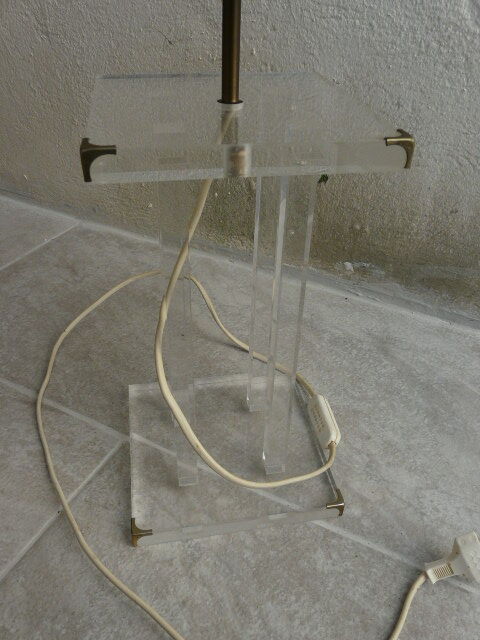 David Lange table lamp in plexiglass