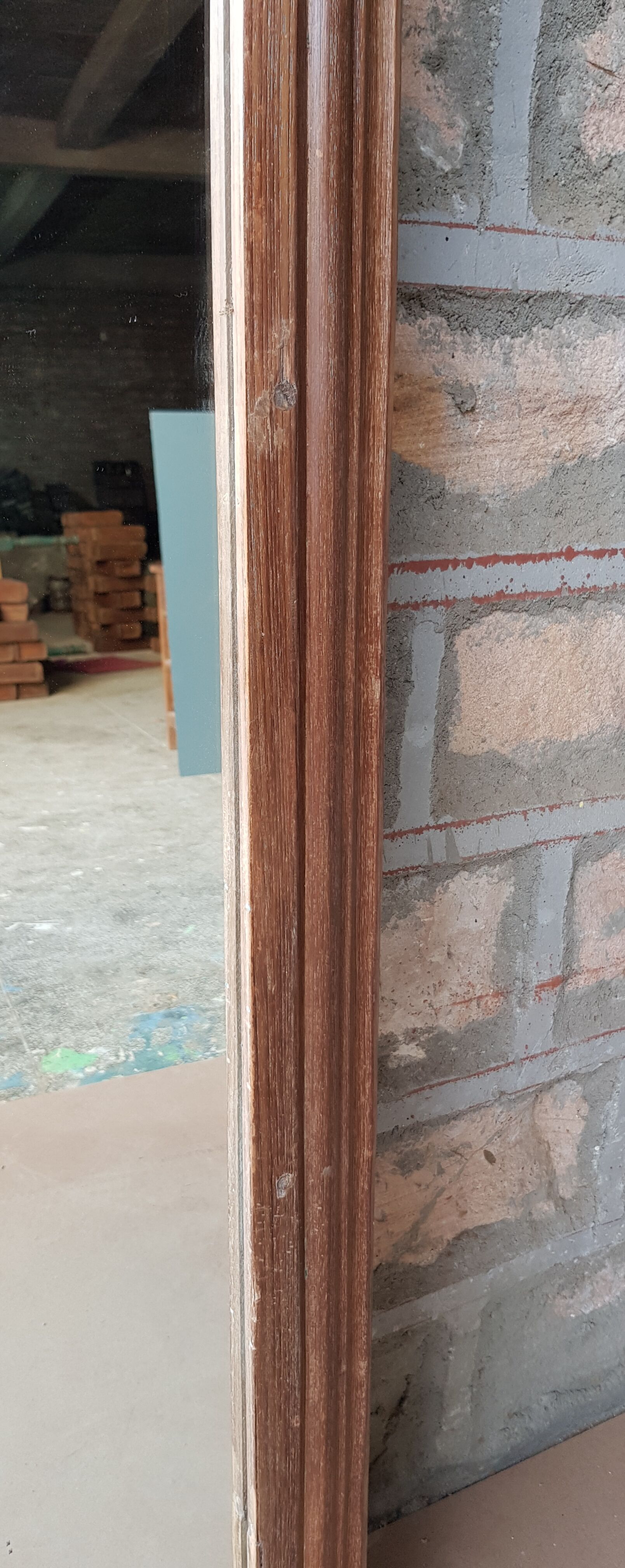 Ancient Burmese teak mirror