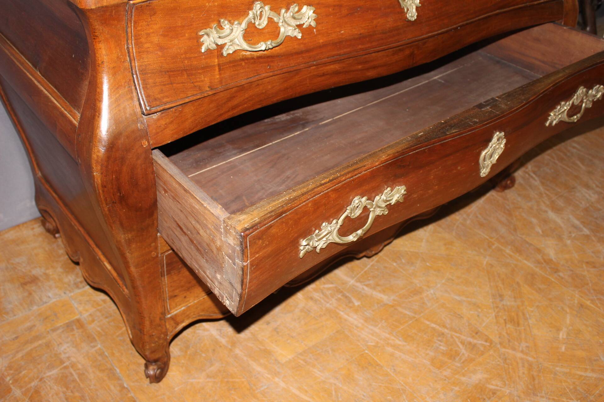 Eighteenth-century walnut tomb commode.