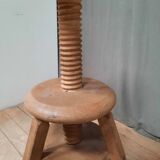 Wooden stool with screws