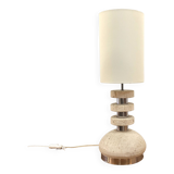 Lampe de table en travertin Scarnicci des années 1970