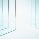 Glass & chrome Nesting Tables by Pierangelo Galotti Radice, Italy, 1970s