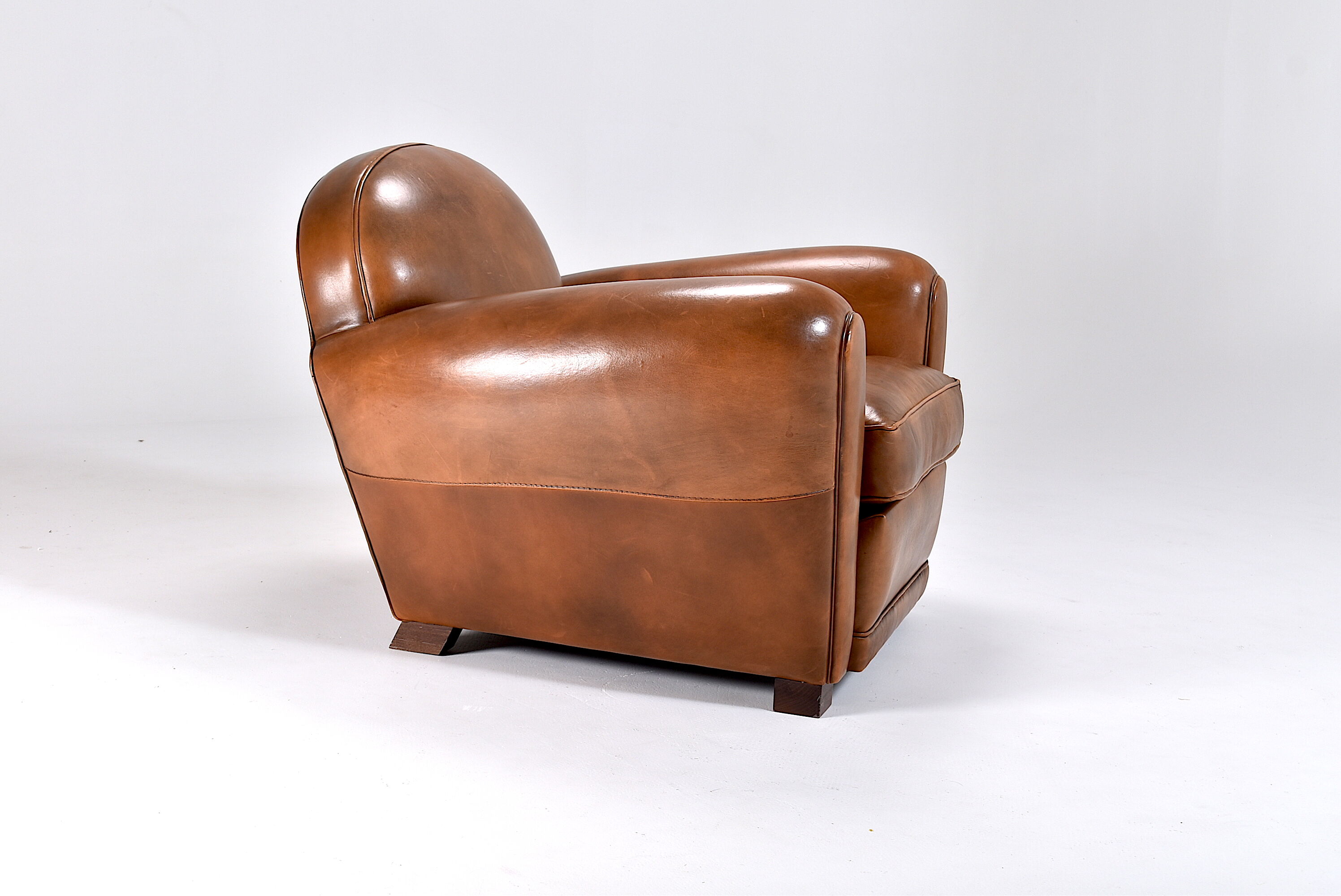 Tawny Leather Club Chair