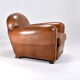 Tawny Leather Club Chair