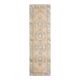 Tapis de couloir vintage turc Oushak fait main en laine et coton orange