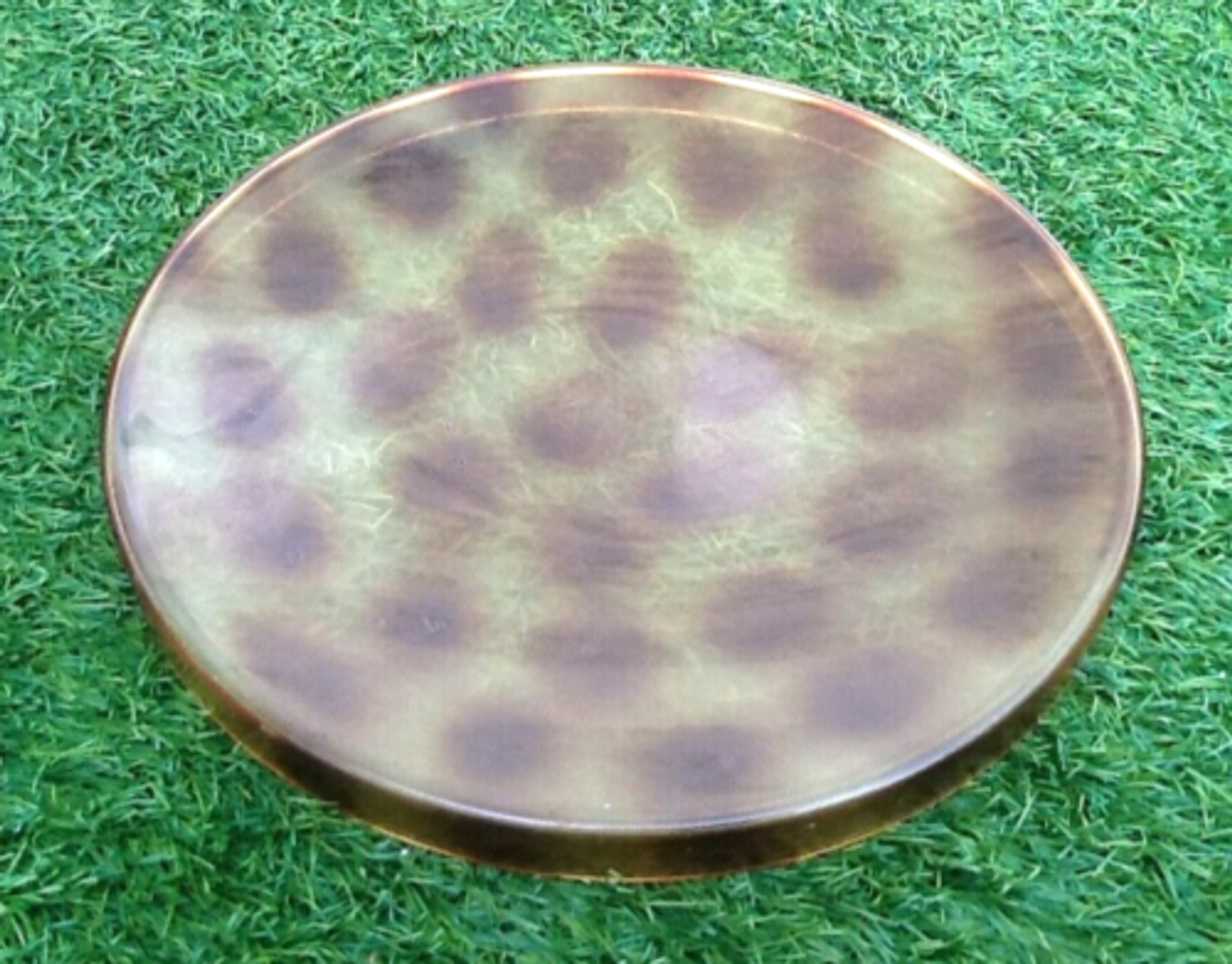 1970s Stool Tam Tam Transparent Leopard print (designer Henry Massonnet)