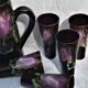 Carafe et six verres Vallauris