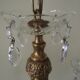 Cast bronze chandelier and crystal tassels – 3 fires