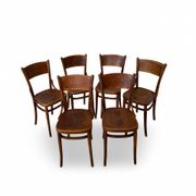 Set of six Authentic antique bentwood chairs, Antonio Volpe