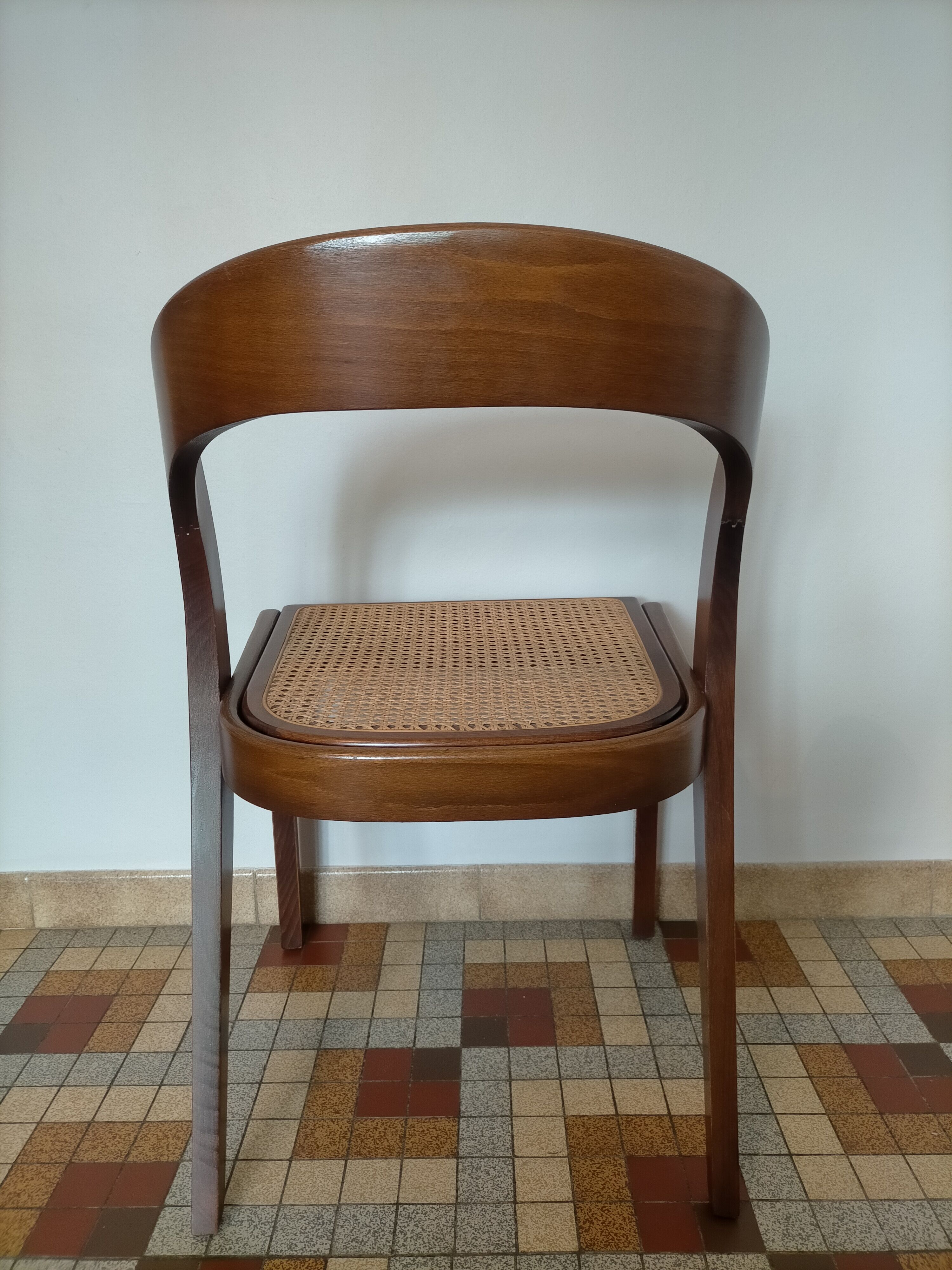 Baumann chairs model Scandinavian gondola wood and canning
