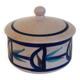 Decorative pot with ceramic lid signed MP