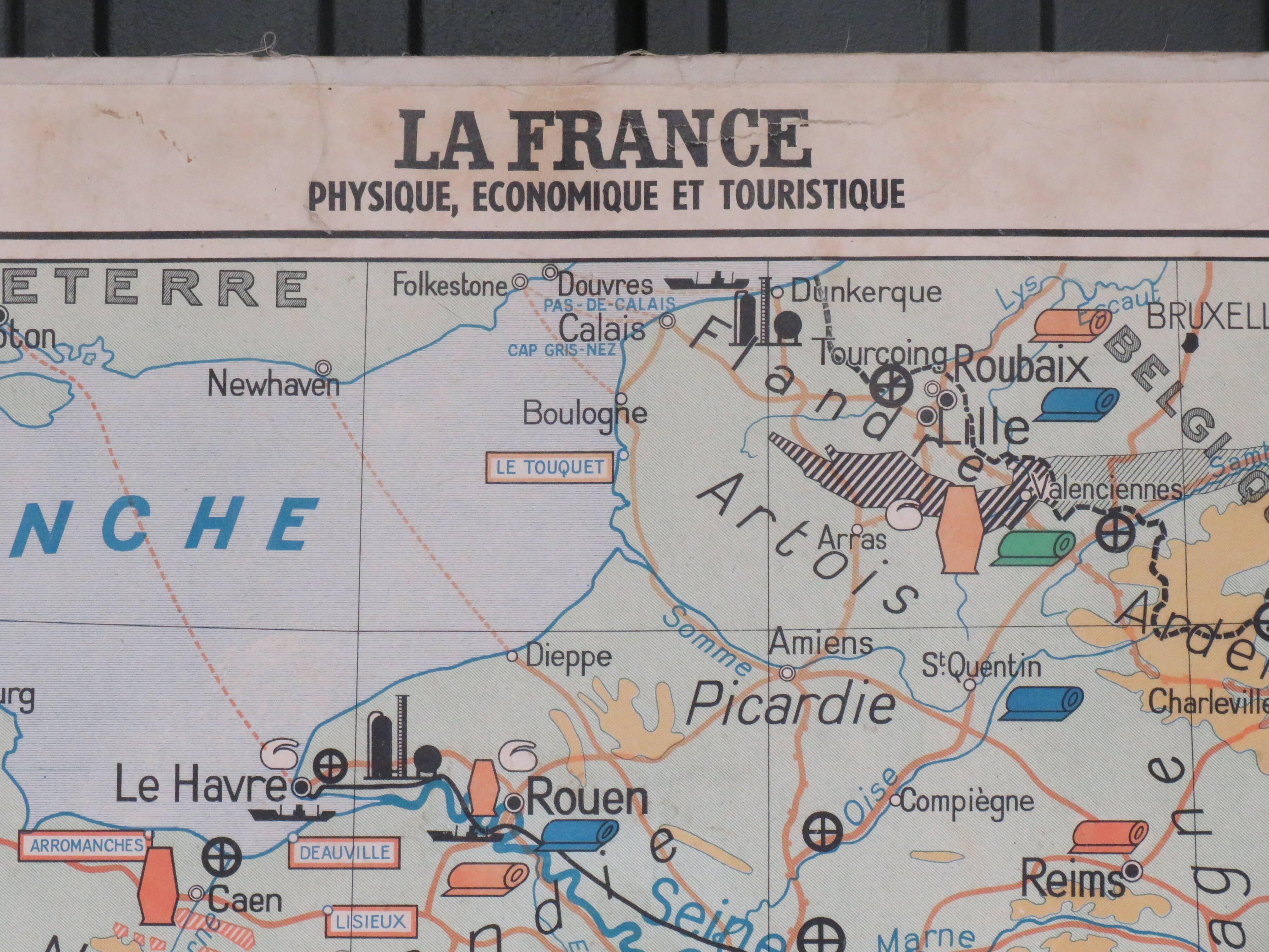 Old school map France/Paris No.48 Hatier edition