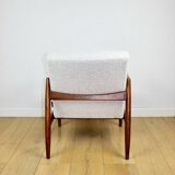 Fauteuil GFM-64, conçu par Edmund Homa dans les années 70, blanc ivoire - 2 pièces disponibles.