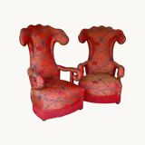 A pair of large armchairs, France early 20th century.