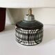 Earthenware lamp, braided fabric cable, 70s