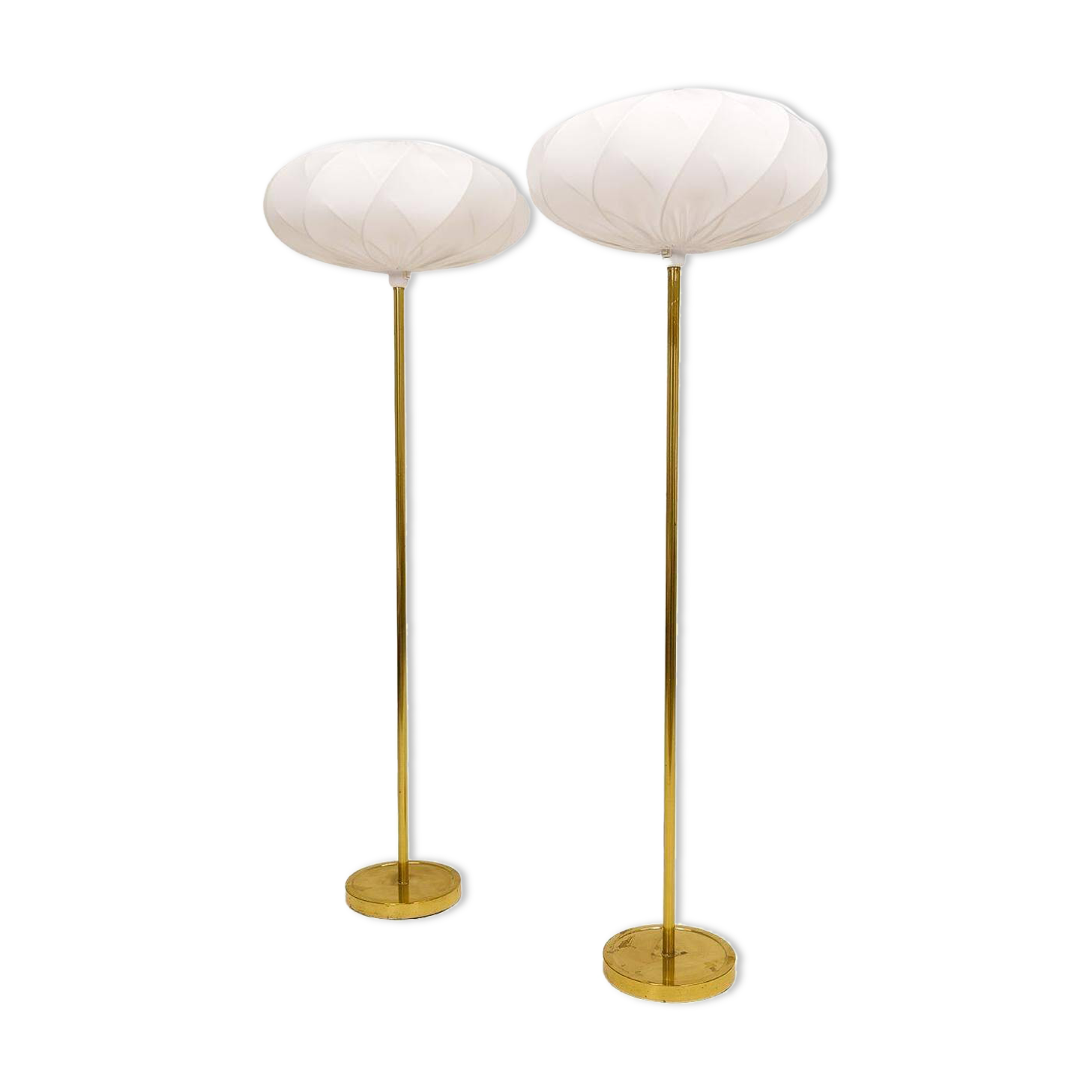 Modern Scandinavian floor lamps in brass "ENCO", Sweden, 1970s