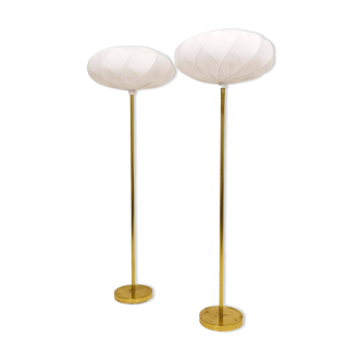 Modern Scandinavian floor lamps in brass "ENCO", Sweden, 1970s
