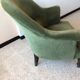 Toad armchair in green velvet