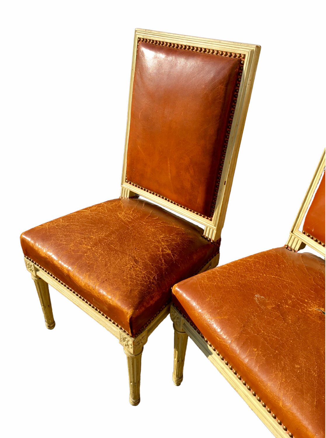 Set of 14 Louis XVI style lacquered chairs